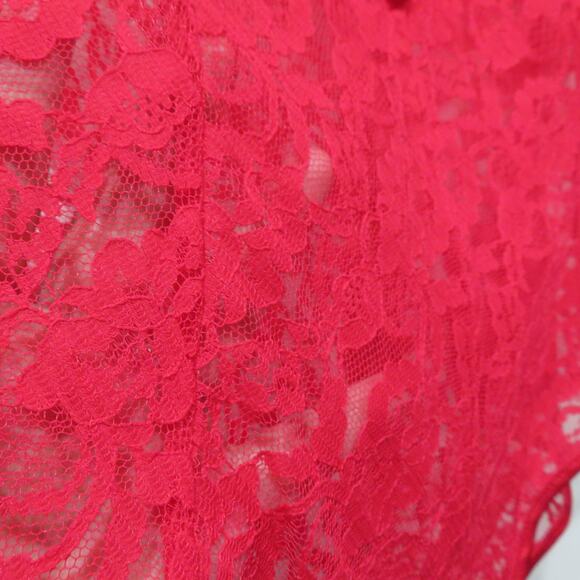 Victoria's Secret Womens Sz S Vintage Lace Nylon Bodysuit Teddy Floral Lace - Picture 4 of 9